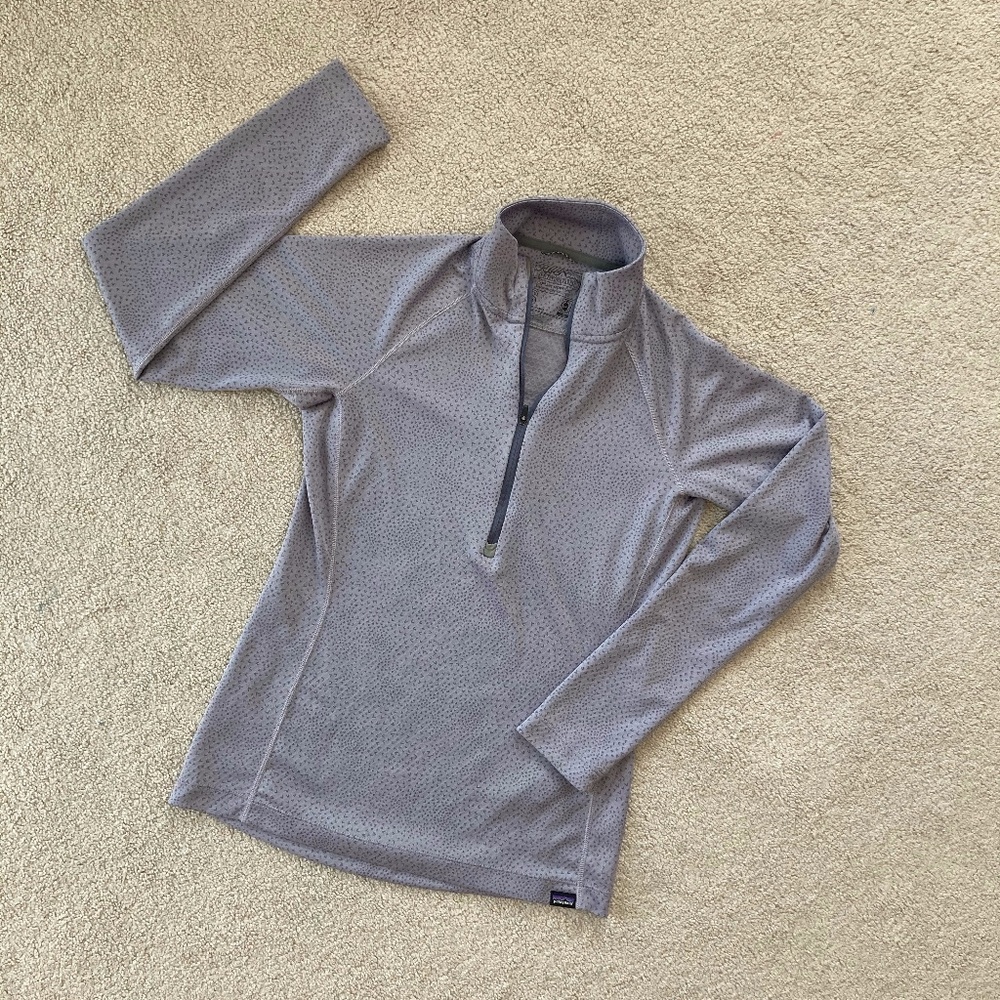 Patagonia Lavender/Gray Capilene Quarter-Zip Women's Top